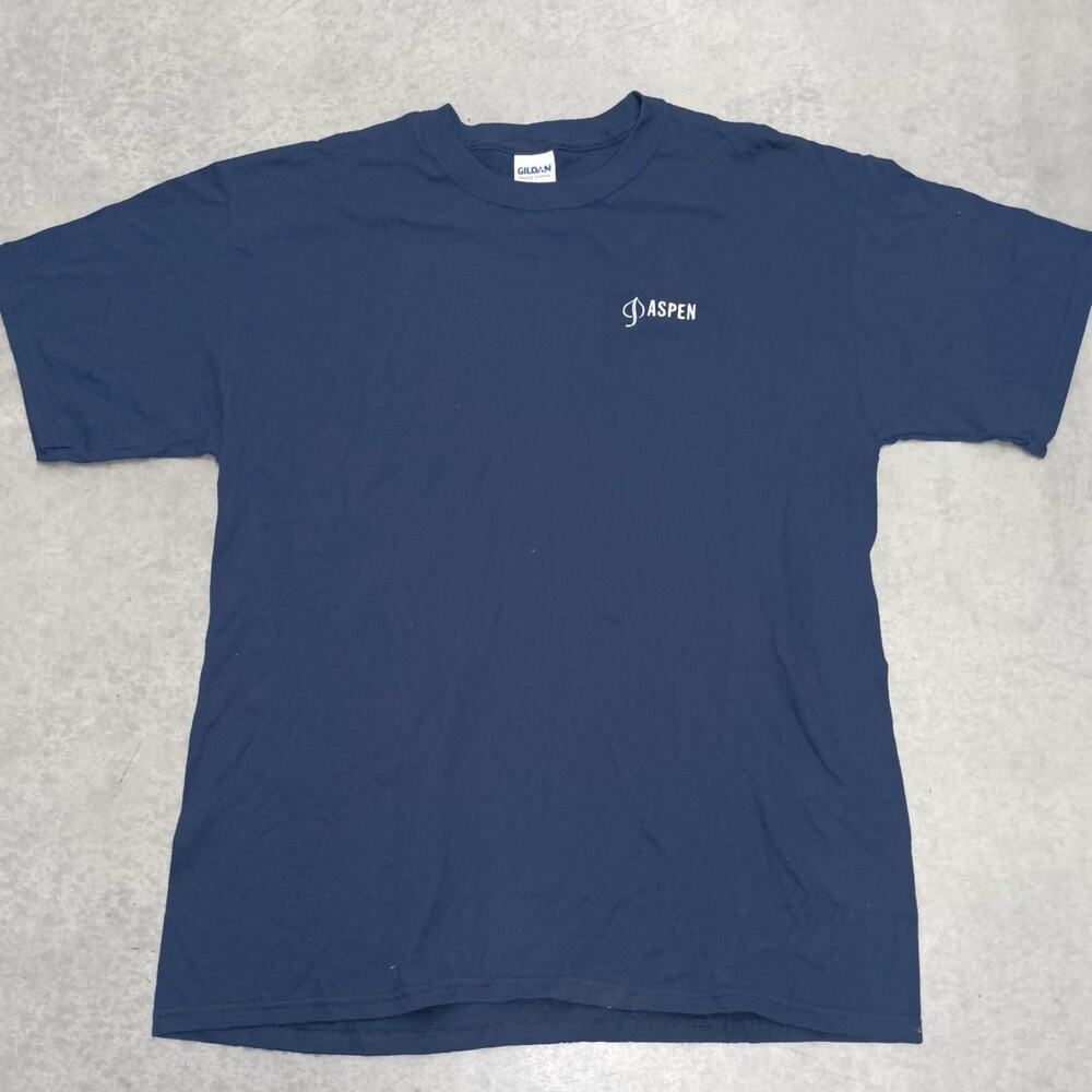 Aspen Ski Resort - Employee Uniform - Mens Navy Blue - Gildan Large (L) T-Shirt